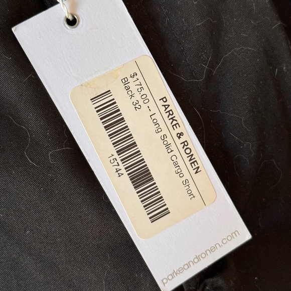 PARK AND RONEN CARGO SHORTS. BRAND NEW / BLACK - Picture 2 of 3